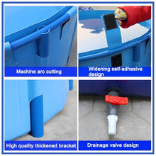 Zfmnoyev Canvas Aquarium Fish Pond with Bracket, Round Thickening Swimming Pool with Drain Valve, Collapsible Outdoors Water Storage Tank, for Koi Culture Agricultural Irrigation(2x1m-3100L)