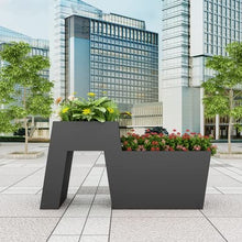 cold moon Customized Outdoor Stainless Steel Tree Pot Flower Box Flower Trough Flower Stand Sales Department Flower Pot guardrail Flower Bed Commercial Street Planting Box (Three-Piece Set)