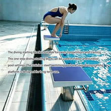 HJGJYWLQ Stainless Steel Diving Starting Block, One Step Diving Board with Anti-Slip Platform for Swim Competitions and Training, Pool Jumping Platform for Indoor and Outdoor Use Standard