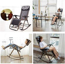 Recliner Garden Rocking Chair Folding Recliner Outdoor Adjustable Sun Lounger Rocker Zero Gravity Seat Lightweight Sturdy Steel Frame Easy Storage No need to install (Color