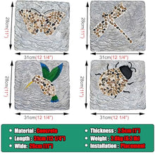 Elitix Stepping Stone Square Step Gardening Stones with Pebble, Outdoor Walkway Stepping Lawn Stone Set Concrete Material, 31x21cm Tiles for Decorative Garden Path(Color:Set of 4)