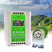 pealiritansemen Wind Solar Hybrid Charge Controller with LCD Display, 12 V/24 V/48 V Automatic Wind and Solar Charge Controller, 1000 W Wind + 1000 W Solar Wind Power Accessories,12V