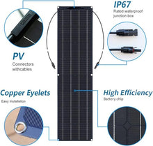 CHRISK Flexible Solar Panel 400W Monocrystalline Bendable Portable 4 X 100 Watts Flexible Mono Solar Panels Charger Off-Grid Solar Panel Kit
