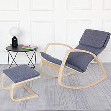 ASDNN Outdoor Garden Recliner Birch Lounge Chair Armchairs with Removable Cushion Sun Loungers Padded Seat for Patio Porch，6 Style (Color : Gray-a, Size : A)