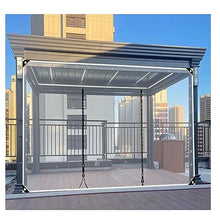 Outdoor Clear Vinyl Patio Enclosure, Outdoor Tarp Curtains with Zipper Doors, Zipper door transparent tarpaulin,Tarp Side Panels,for Pergola, Balcony, Porch, Gazebo ( Size : H2.6xW8m/H8.5xW26.2ft )
