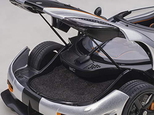 AUTOart Koenigsegg Agera RS 1/18 Model Car Moon Silver with Orange Accents