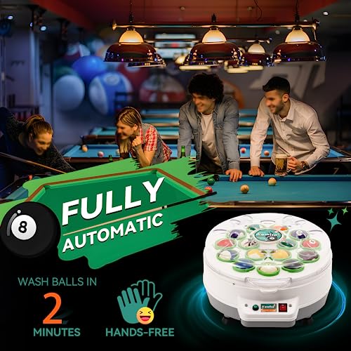 Newhai Electric Billiard Ball Cleaner Aluminum Pool Ball Cleaning Machine 16/22 Balls British and American Dual Use 110V