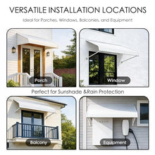 Kozyard Window Awning 66''W x 40''D with 2 Side Wings