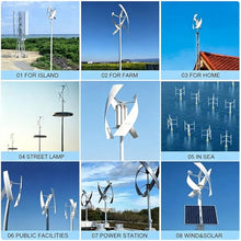 16000W/20000W Wind Turbine Generator 12V/24V/48V/220V 3 Blade Wind Vertical Generator 3 Phase AC Permanent Magnet Generator Wind Turbine Kit with Controller,for Home/Boat/Chalet/Motor Home(16000W,24V)