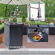 Chery Industrial 46-Inch 4-Burner Gas Island Grill, 72000 BTU Deluxe Stainless Steel Outdoor Kitchen with Compact Refrigerator, Rotisserie Kit, and Stainless Steel Sink For Backyard BBQ