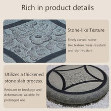 zktoermn Handcrafted Non-Slips Garden Stepping Stones, Weather-Resistant Cement Pavers for Patio Lawn Walkway, Retro Oriental Style(54.5x54.5cm)