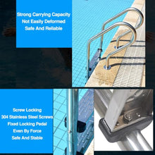 Stainless Steel Pool Ladder Anti-Slip Steps for Inground Above Ground Swimming Pools