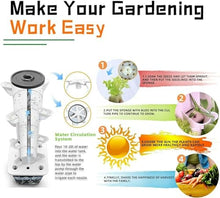 BTURYT Hydroponic Culture System of 30 Capsules for Garden, Air Cultivation System for Herbs, Fruits and Vegetables with Moisturizing Pump, Adapter, Network Pots, Herbs Timer