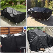 2-Pack 210D Heavy Duty Waterproof Patio Furniture Cover for Rectangular Garden Table & Chairs