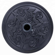 Black Cast Iron Round Umbrella Parasol Base Stand Patio Outdoor Garden Heavy 9kg