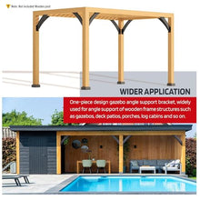 LQSYBHD Heavy Duty Arc 45 Degree Angle Bracket Wood Pergola Bracket Kit Pergola Accessories for Gazebos Decks Porches Wood Post and Beam Angle Support Brackets(Size:6pcs)