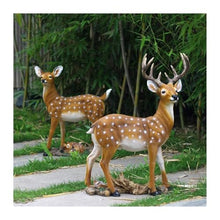 HANMENGYUAN Outdoor Statue Outdoor Statues Sika Deer Animal Sculpture Garden Crafts Decoration Lawn Statue Ornament Garden Decor