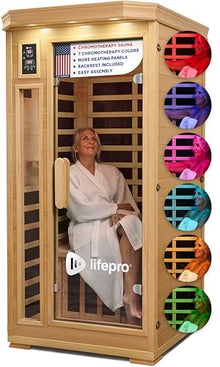 LifePro Rejuvacure 1 or 2 Person Indoor Sauna, Red Light, Low EMF Models
