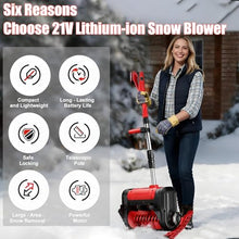 Cordless Snow Pusher – Snow Blower Battery Powered – Safe & Easy Storage Electric Shovel for Snow Removal, Clears 12” Wide & 6.6” Deep Electric Shovel for Seniors and Home Use