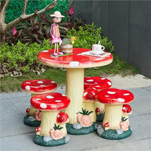 YWSXHS Handmade Resin Mushroom Stool/Table Decor, Outdoor Garden Stool Decorative, Indoor Outdoor Decorative Statues(Large)