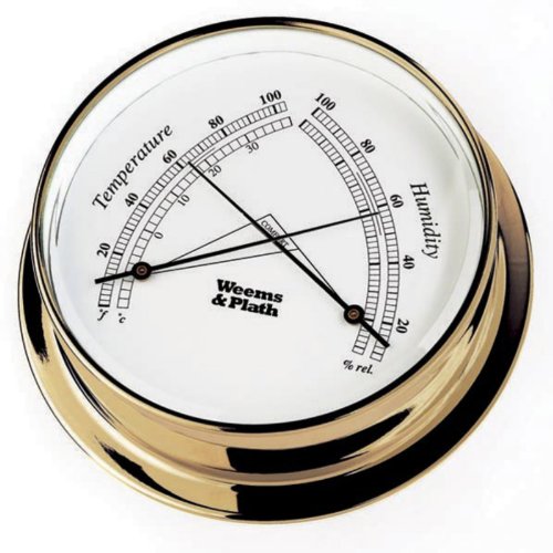 Weems & Plath Endurance Collection 085 Series Comfortmeter (Hygrometer/Thermometer Combo) in Brass (#230900)