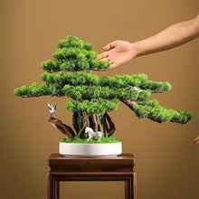YXIANG56Q Fake Plants Simulation Fortune Tree Bonsai Welcome Pine Tree Ornaments Entrance Table Living Room Office Hotel Soft Decorations Bonsai Tree