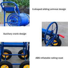 Household Car Wash Cleaning Hose Storage Rack, Outdoor Large Garden Hose Reel Cart with Wheels, Agriculture Irrigation Cart with Hose, Industrial Style Decoration Affordable Home Hose Set ( Color : 80