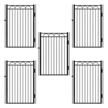 Fencer Wire 6FT x 4FT Heavy Duty Arc Metal Fence Gate, Outdoor Rust-Resistant Steel Garden Gate for Yard, Pool, Patio & Residential Fencing, Pack of 5