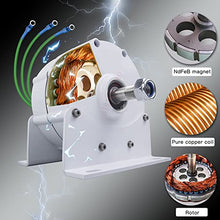 AISINILALAO Wind Turbine Generator,600W 12V 24V 48V 300 RPM AC DC 3 Phase Gearless Permanent Magnet Generator AC Alternator Suitable for Hydro and Wind Turbines(with Base),12V