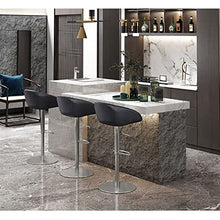 HASMI Bar Stools Bar Chair Modern Stainless Steel Back Chair Home Adjustable Lift High Stool Restaurant Kitchen Bar Black Decorative Bar Chairs Bar Chairs
