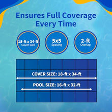 18-Year Mesh 16-ft x 32-ft In-Ground Pool Safety Cover - Blue