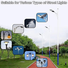 LXLZYXSF Metal Solar Street Light Pole Outdoor Streetlight Stand, Security Camera Post Galvanized Steel Pipe for Basketball Courts Parking Lot Yard Driveways(16ft Height)