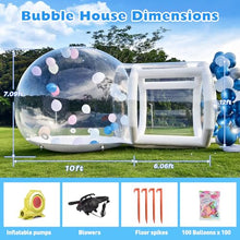Yorkgargen Inflatable Bubble House 10ft Clear Dome Tent White