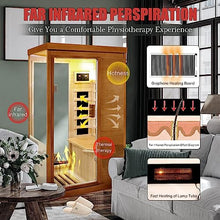 RIDFY Infrared Sauna Home Spa with Control Panel Natural