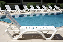 Compamia Aqua Pool Chaise Lounge Chair Stackable Marine Grade Plastic resin outdoor chaise lounge in White - Set of 4