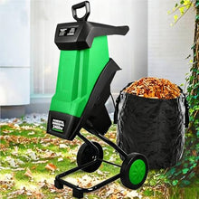 DHMYDPDZ Wood Chipper Shredder Low Noise,2400w Electric Leaf Mulcher Shredder with Collection Bag,with Two Blades,Maximum Cutting Diameter 39mm for Mulching, Composting and Yard Cleanup