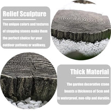 Elitix Stepping Stone Pathway Step Stone with Wood Grain, Rustic Style Stepping Gardening Stone for Flower Beds Lawn Funeral, Landscaping Stones for a Pathway(Size:6-pcs)