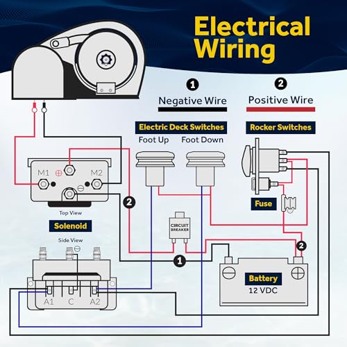 Five Oceans Horizontal Windlass Anchor System 600W 12V DC Silver