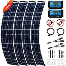 ISOLEI 200W Portable Solar Panel for Power Station,Flexible Monocrystalline Solar Charger,Photovoltaic Solar Cell Modules for Camping Off Grid RV Boat
