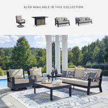 Signature Design by Ashley Outdoor Patio Loveseat with Cushion, Blue