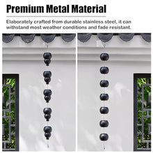 YUSIWOAL Stainless Steel Rain Chain Gutter Downspout Replacement, Elegant Outdoor Water Feature Decor(Style 1,3.5M (11.5Ft))