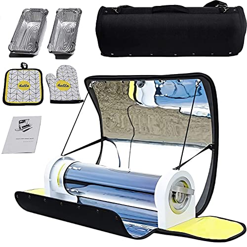 Solar Oven BBQ Cooker, Compact 4.5L Portable Camp Stove for Outdoor Travel Camping and Family Gatherings