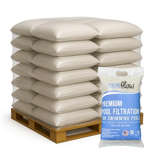 OptiFlow Premium Pool Filter Sand with Pure Silica Formula, 50 lb, 56-Pack