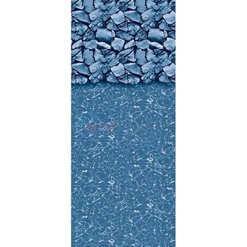 Pureline Oval Overlap Pool Liner 18x33 Aqua Marble Heavy Gauge