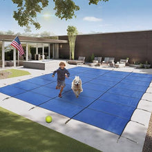 Freetime Fun Mesh Inground Pool Cover 25x45ft Blue