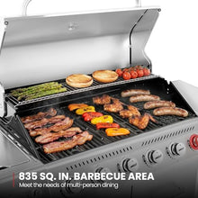 Royal Gourmet GA6402S 6-Burner Propane Gas Grill with Side Burner, Silver
