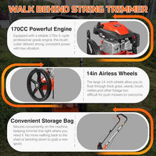 PROYAMA 170cc Walk Behind Weed Trimmer String Mower, Push Weed Wacker