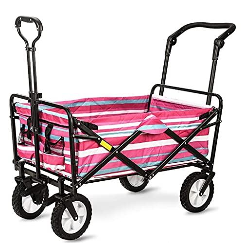 Garden Cart Heavy Duty Folding Garden Trolley Folding Wagon Foldable Pull Wagon Hand Cart Beach Wagon Folding Cart Wagon Truck Wheelbarrow