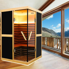 Daleyzay 2 Person Low EMF Infrared Hemlock Sauna Natural