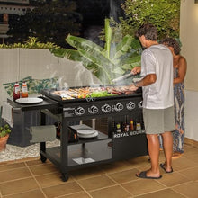 Grills House GB6000 6-Burner Propane Gas Grill Griddle Black